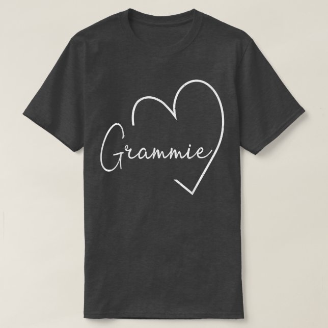 Camiseta Grammie Heart for Women Vovó Natal Madame (Frente do Design)
