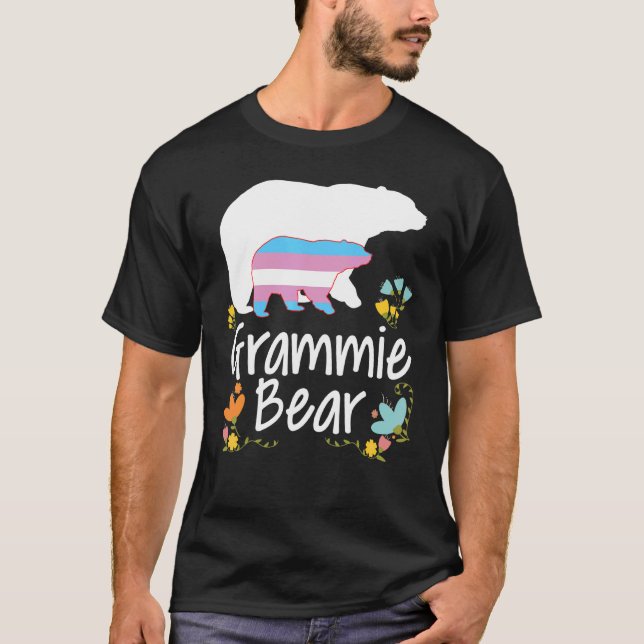 Camiseta Grammie Lgbt Bear Transgender Rainbow Lgbt Gay Les (Frente)