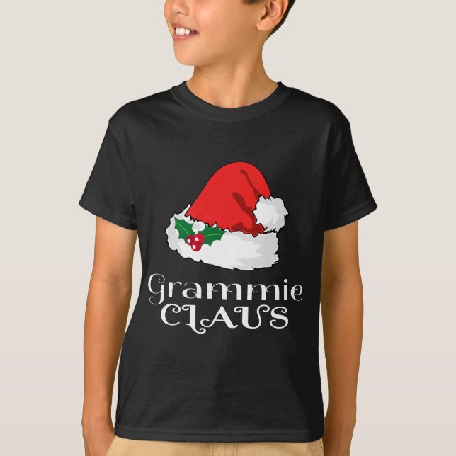Camiseta Grammie Natal Claus Correspondendo Pajama Santa Ha (Frente)
