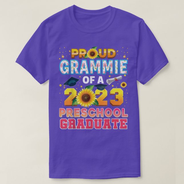 Camiseta Grammie Orgulhosa De Formando Pré-Escolar Da Class (Frente do Design)