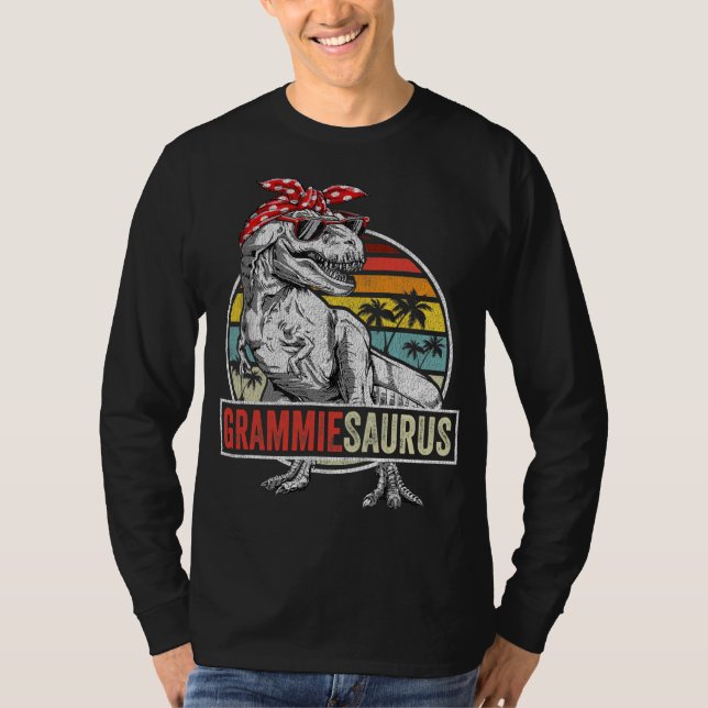 Camiseta Grammiesaurus T Rex Dinosaur Grammie Saurus Family (Frente)