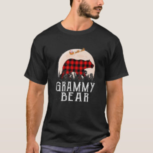 Camiseta Grammy Bear Natal Pajama Red Xadrez Buffalo
