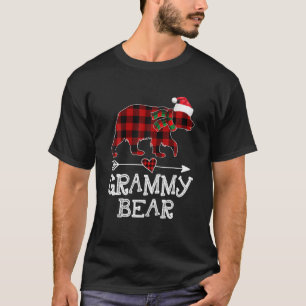 Camiseta Grammy Bear Natal Pajama Red Xadrez Buffalo Fam