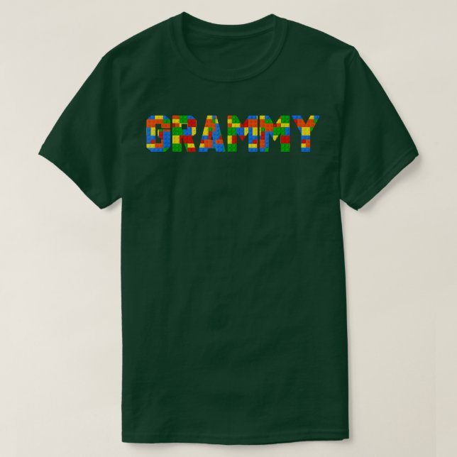 Camiseta Grammy Brick Builder Funny Blocks Master Builder  (Frente do Design)