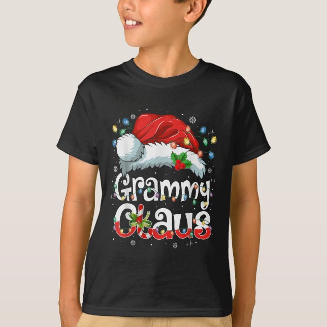 Camiseta Grammy Claus Xmas Santa Matching Family Christmas  (Frente)