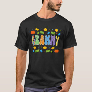 Camiseta Grammy Construindo Tijolos Bloco Mestre Construtor