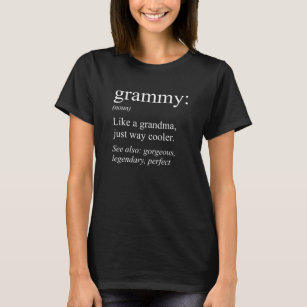 Camiseta Grammy Definition, vovó, presente de Nana