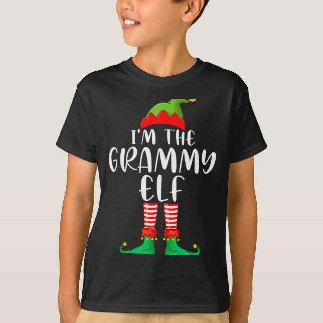 Camiseta Grammy Elf Matching Family Group Christmas Party P (Frente)