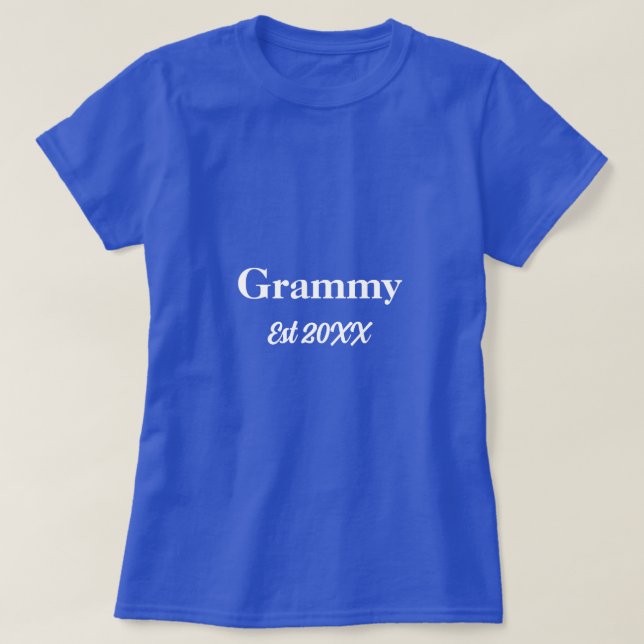 Camiseta Grammy Est 20XX Blue Women's T-Shirt (Frente do Design)