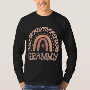 Camiseta Grammy Life Lepard Rainbow Cheetah Impressão G