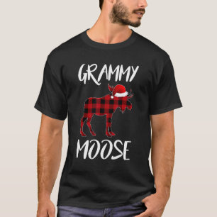 Camiseta Grammy Moose Buffalo Red Xadrez Papai noel Fam de