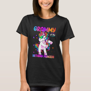 Camiseta Grammy of Birthday Princess Girl Dabbing Unico