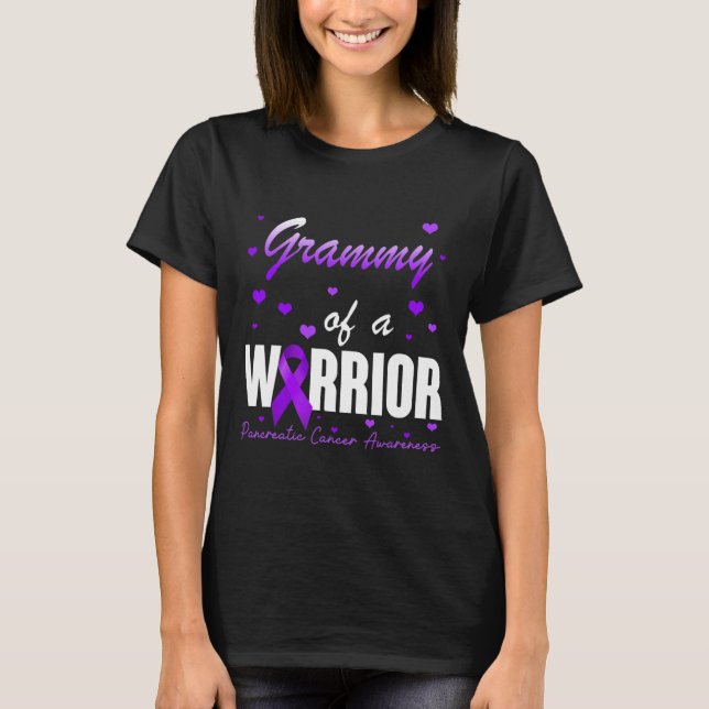 Camiseta Grammy of Câncer de pâncreas Warrior Ribbon Suppor (Frente)