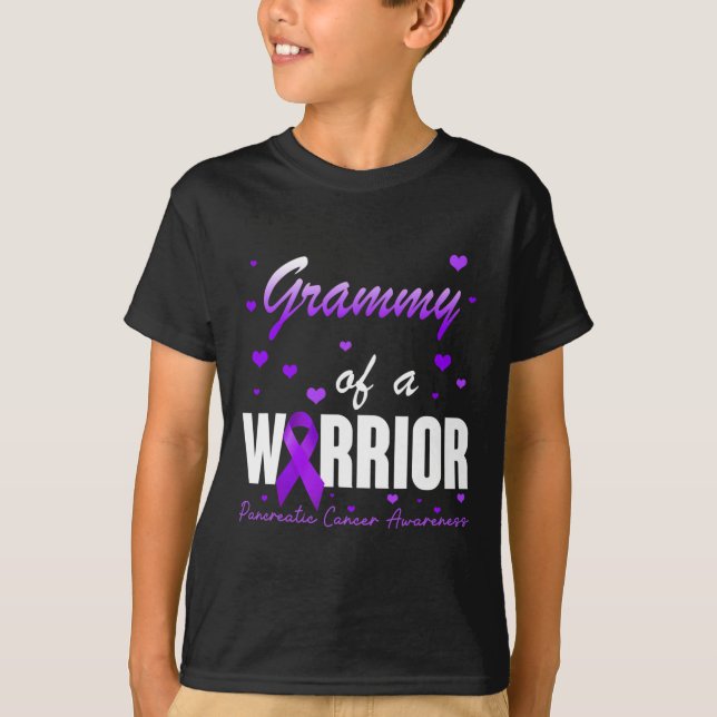 Camiseta Grammy of Câncer de pâncreas Warrior Ribbon Suppor (Frente)