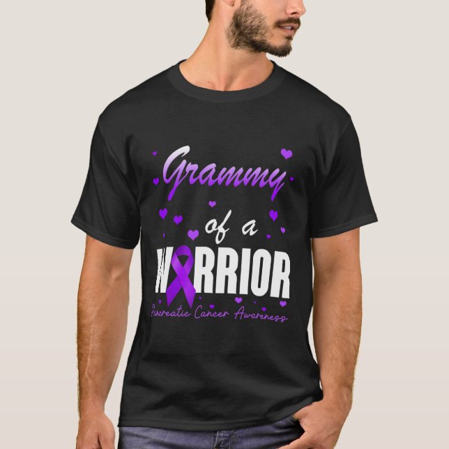 Camiseta Grammy of Câncer de pâncreas Warrior Ribbon Suppor (Frente)