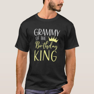 Camiseta Grammy Of The Birthday King Matching Family Birthd