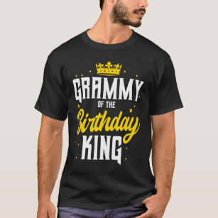 Camiseta Grammy of the Birthday King Party Crown Bday Celeb