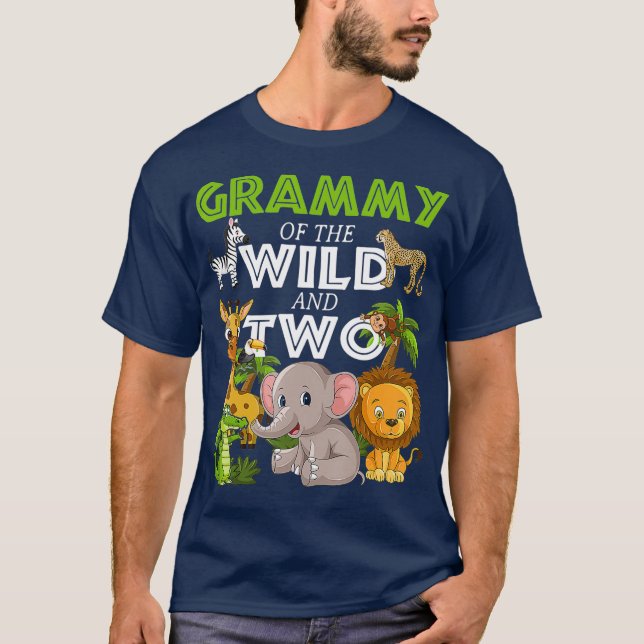 Camiseta Grammy of the Wild Two Zoo Birthday Safari (Frente)