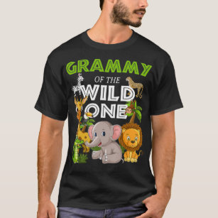 Camiseta Grammy of Wild One Zoo Birthday Safari Jungle