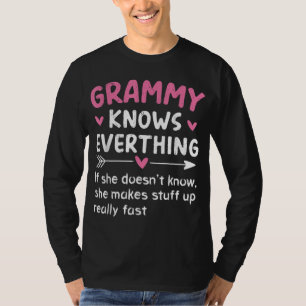 Camiseta Grammy Sabe Tudo O Dia de as mães Vintage Grand
