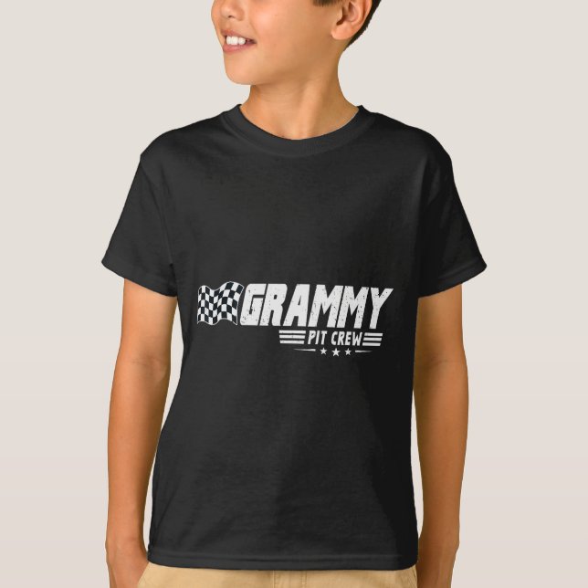Camiseta Grammy T Crew Race Car Birthday Family Racing  (Frente)