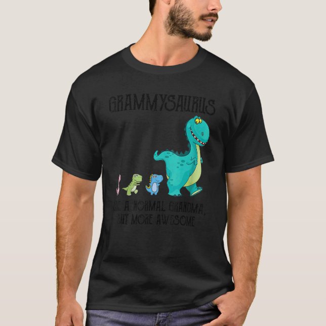 Camiseta Grammysaurus Como Uma Avó Normal Mas Mais Incrível (Frente)