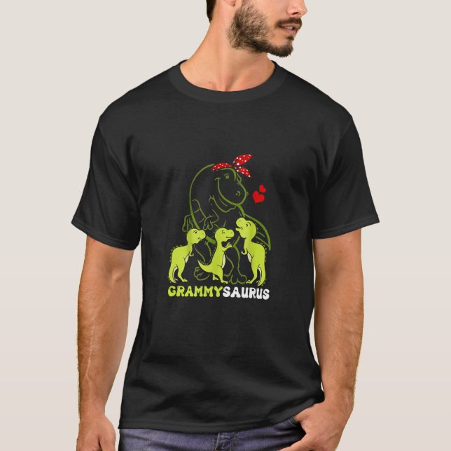 Camiseta Grammysaurus Grammy Tyrannosaurus Dinosaur Mãe (Frente)
