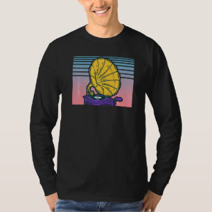 Camiseta Gramofone Record Player Vaporwave Aestético Phono
