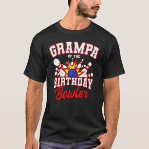 Camiseta Grampa Do Birthday Bowler Bday Boliche Party C