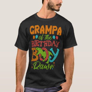 Camiseta GRAMPA Do Jovem De Aniversário Rawr Dinosaur