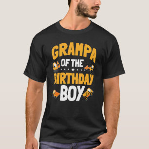 Camiseta Grampa Do Trabalhador De Construção De Meninos De 