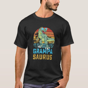 Camiseta Grampasaurus T Rex Dinosaur Grampa Saurus Família 