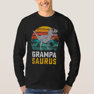 Camiseta Grampasaurus T Rex Dinosaur Grampa Saurus Família 