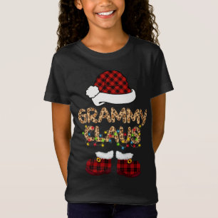 Camiseta Grampeador Claus Santa Hat Família de Festas de Na