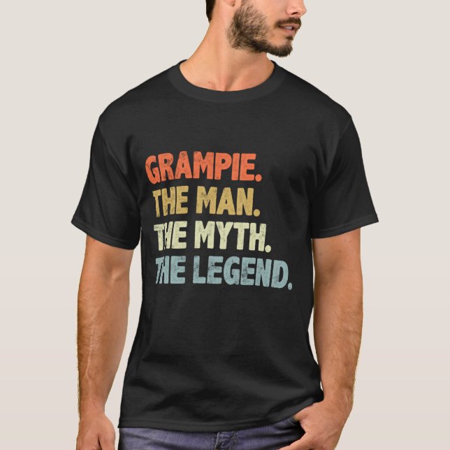 Camiseta Grampie The Man Myth Legend O presente do pai para (Frente)