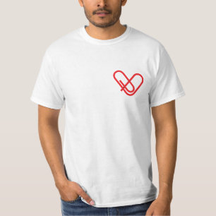 Camiseta Grampo do coração no t-shirt dos homens