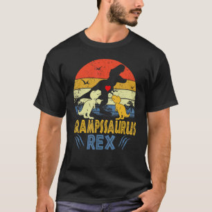 Camiseta Grampo Saurus Rex Dinossaur Gramps 2 Crianças Mães