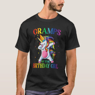 Camiseta Grampos da Garota de Aniversário Dabbing Unicorn P