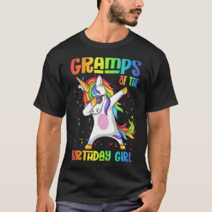 Camiseta Grampos Da Rapariga De Aniversário A Dabbing Unico