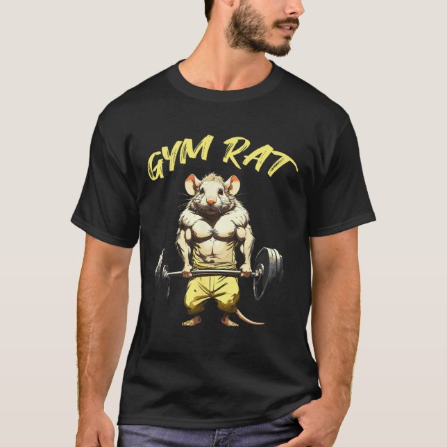 Camiseta Grampos diários em Malhação de Rato de Gym Arte de (Frente)