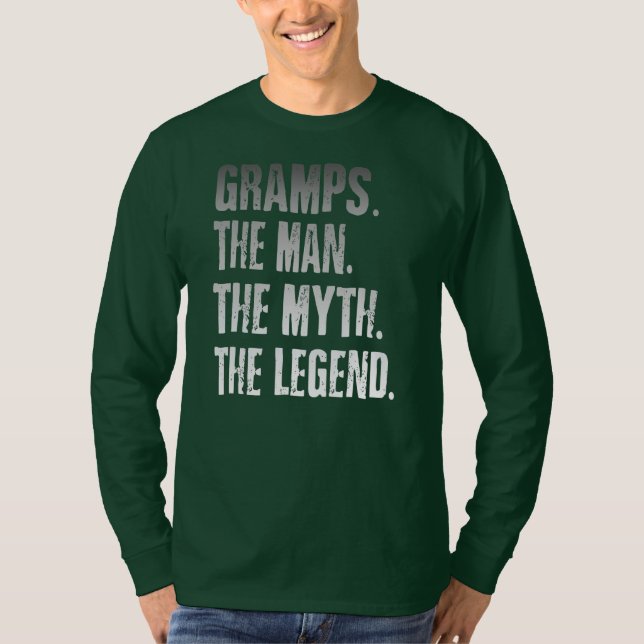 Camiseta Gramps The Man The Myth The Legend Father's Day  (Frente)