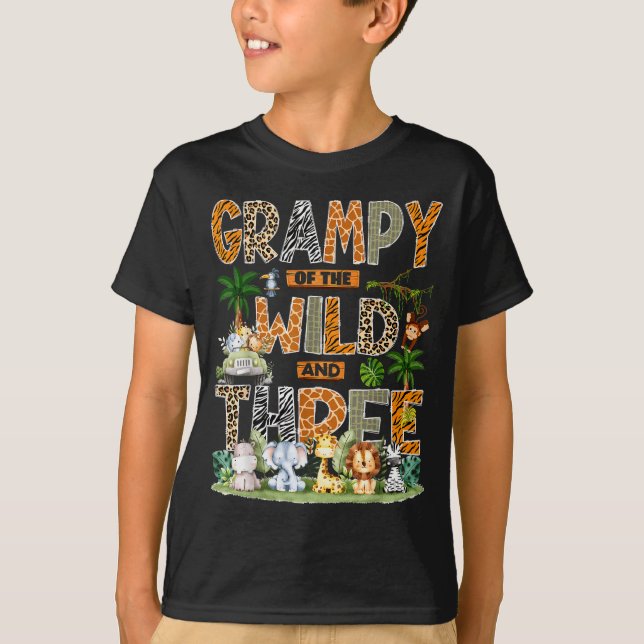 Camiseta Grampy Of The Wild &amp; Three Zoo 3rd Birthday Sa (Frente)