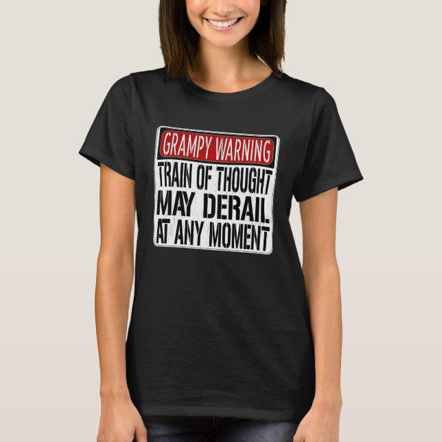 Camiseta Grampy Warning Sign Grandpa Memory Piada (Frente)