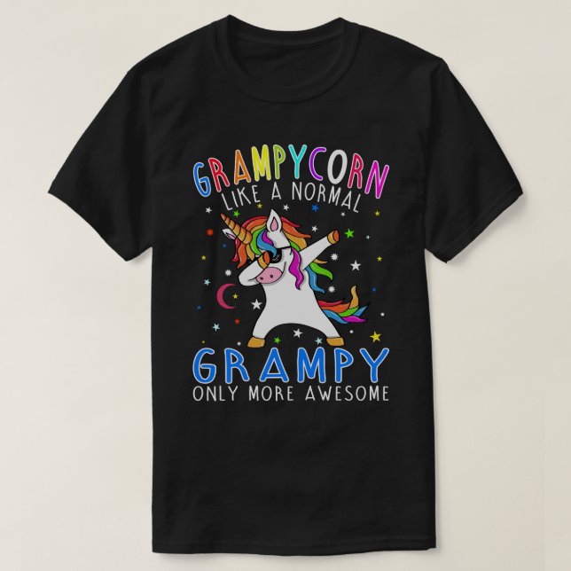 Camiseta grampycorn Like A grampy Only Awesome Dabbing Unic (Frente do Design)