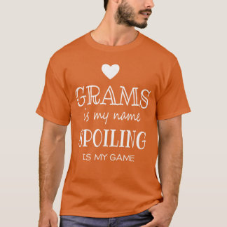 Camiseta Grams é Meu Nome Estragar é Meu Jogo Avó G