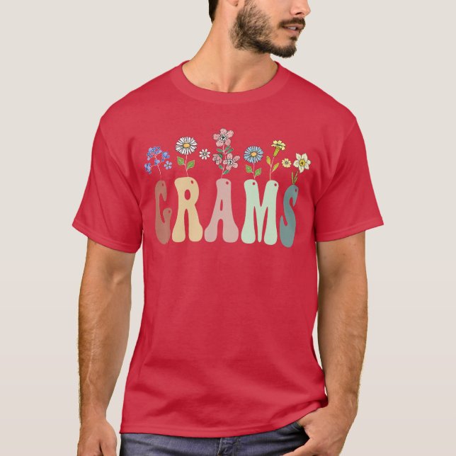 Camiseta Grams Gifts Women Wildflower Floral Design Grams f (Frente)