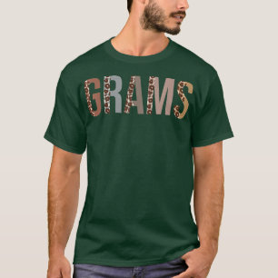 Camiseta Grams Leopard Imprime Mãe Dia de as mães Engraçado