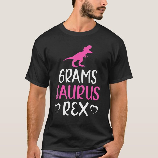 Camiseta Gramssaurus Rex Dinosaur Grams Saurus Family (Frente)