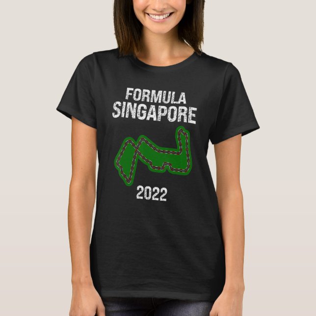 Camiseta Gran de Mapa de Automóveis do Circuito de Corrida  (Frente)