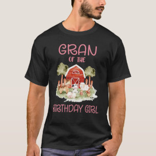 Camiseta Gran of Birthday for Girl Barnyard Fazenda Animal